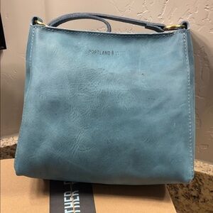 New Aqua Triangle bag by Portland Leather, NWT